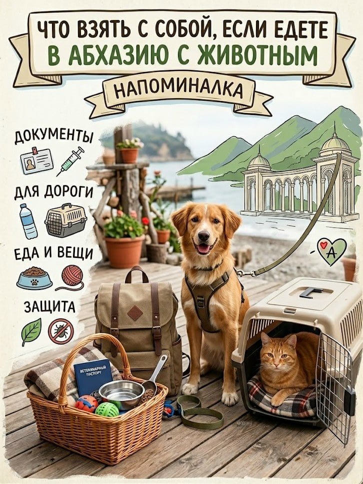 Поездка в Абхазию с животным: документы и нюансы