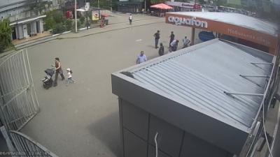 Псоу и граница — Пешеходный переход: снимок с веб-камеры